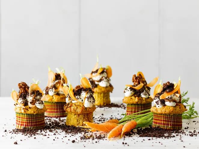 Los cupcakes de mascarpone y zanahoria de Christian Hümbs son más dulces de lo esperado.