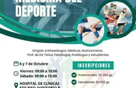 Afiche del “I Congreso de Medicina del Deporte”.