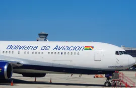 Una aeronave de Boliviana de Aviación.