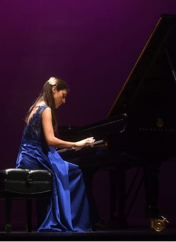La pianista Chiara D'Odorico en un momento del concierto denominado "Contrapunto paraguayo".