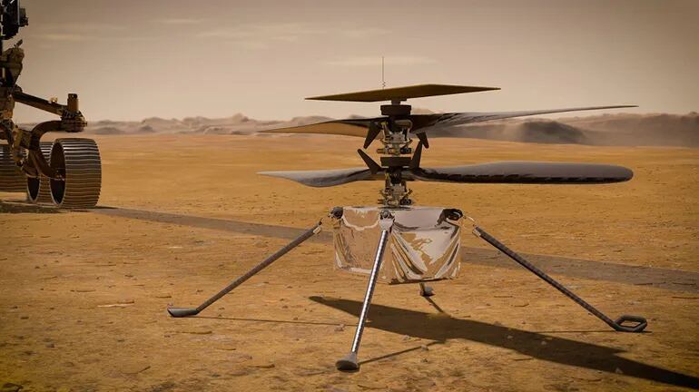 El helicóptero marciano de la NASA ya cumplió con éxito dos pruebas.  (archivo)