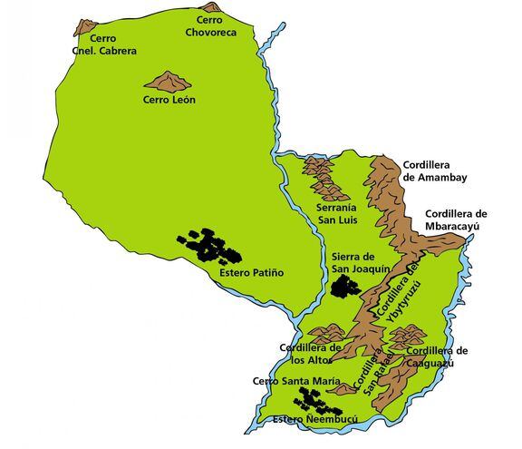 Los Relieves Del Paraguay Escolar Abc Color