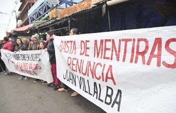 Manifestación encabezada por permisionarios meses atrás, en contra del director Juan Villalba.