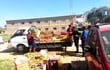 Comerciante arroja mercaderías en Loma Plata