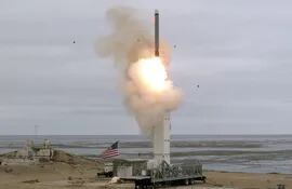 El lanzamiento del misil de prueba estadounidense.