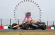 El Red Bull Racing del piloto neerlandés Max Verstappen en la sesión de entrenamiento del Gran Premio de Japón de la Fórmula 1 en el Circuito de Suzaka.