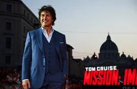 El actor y productor Tom Cruise durante el estreno de "Mission: Impossible - Dead Reckoning Part One" en Roma.
