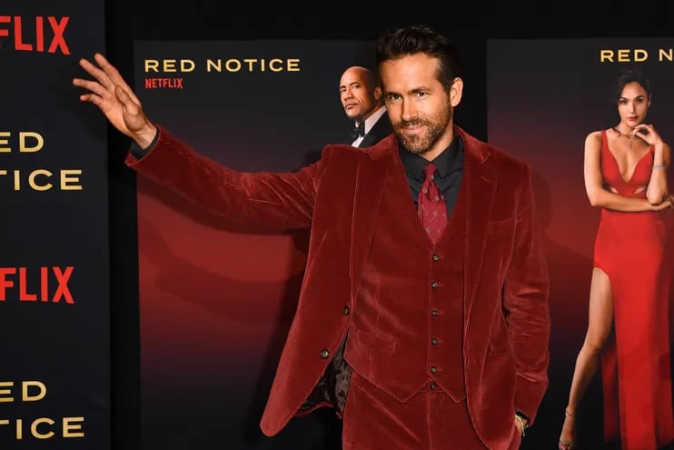 El actor canadiense Ryan Reynolds durante el estreno de "Alerta Roja", que este viernes llegará a Netflix. El filme tuvo un costo de 160 millones de dólares.