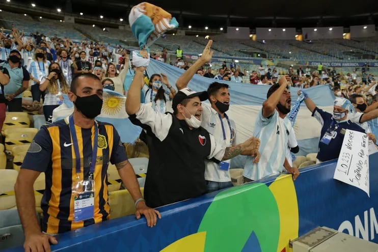 Aficionados que presenciaron la final de la Copa América.