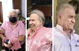 ¿Coincidencia, superstición o código secreto? Juan Carlos Ozorio, Óscar González Daher y Ramón González Daher eligieron el color rosado para rendir cuentas a la justicia.