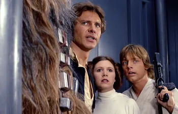 Una imagen de "Star Wars: Una nueva esperanza" que lo inició todo en 1977.