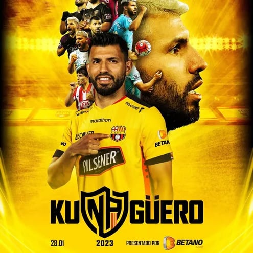 Sergio Agüero estará en La Noche Amarilla del Barcelona de Guayaquil.