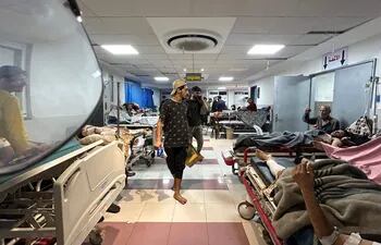 Pacientes en el hospital Al Shifa, en la ciudad de Gaza, en noviembre de 2023.