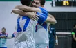 Los jugadores de Cerro Porteño festejan uno de los goles contra Villa Hayes por la primera fecha del torneo Clausura 2023 de la Liga Premium de Futsal FIFA en el Polideportivo Municipal de Benjamín Aceval.
