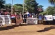 Los familiares del niño se manifestaron frente al Poder Judicial de San Lorenzo.