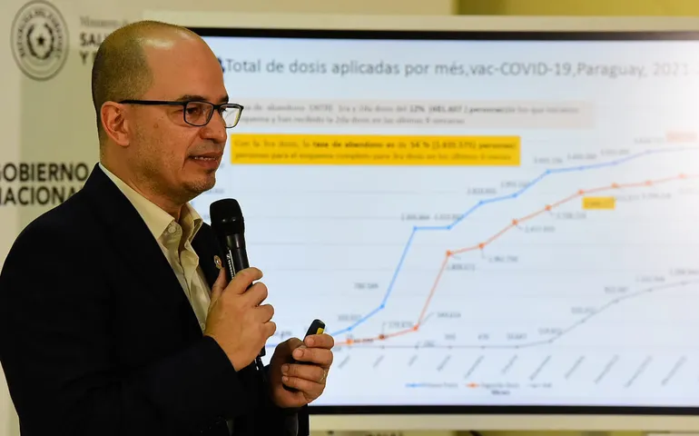 El doctor Héctor Castro, director del Programa Ampliado de Inmunizaciones, mostró preocupación porque la gente no acude a aplicarse la tercera dosis de la vacuna antiCOVID.