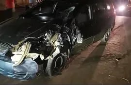 El automóvil implicado en el percance fatal ocurrido en Ciudad del Este.