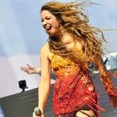 La cantante colombiana Shakira, durante un show en abril.