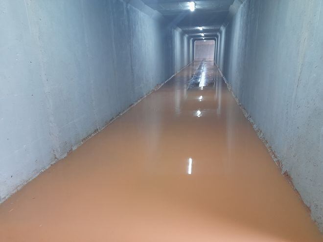 El Túnel del kilómetro 75,1 de la ciudad de Eusebio Ayala se inundó con la primera lluvia.