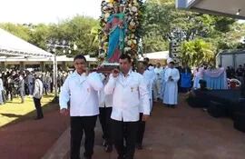 La celebración en honor a María Auxiliadora tuvo lugar en la explanada del templo del ex Km 20.
