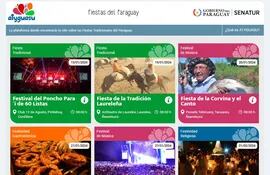 Una imagen de la portada de la guía “Atyguasu - Fiestas del Paraguay”.