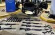 Armas incautadas en la aduana Argentina.