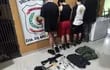 Cuatro jóvenes fueron detenidos por la Policía Nacional en Asunción.