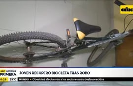 Joven recuperó bicicleta tras robo