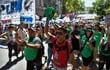 IMAGEN DE ARCHIVO. Manifestantes se movilizan durante una protesta convocada por la Confederación General del Trabajo en Buenos Aires (Argentina).
