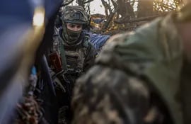 Soldados ucranianos en la región de Jersón, en noviembre de 2022.