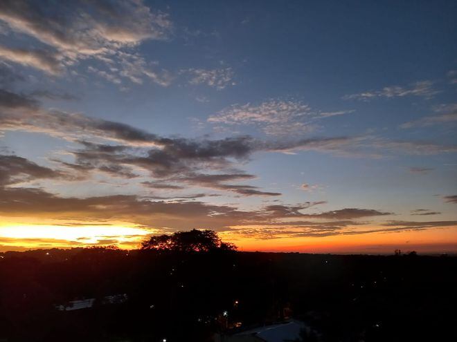 Vista del cielo sobre Asunción.