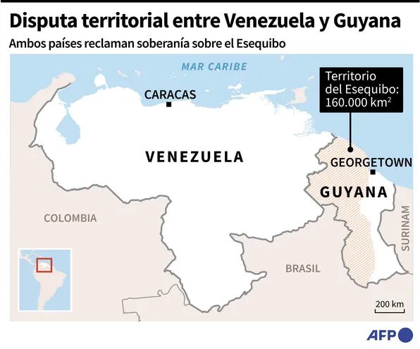 DISPUTA TERRITORIAL ENTRE VENEZUELA Y GUYANA