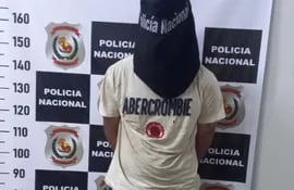 Benjamín Vargas Chaparro, detenido luego de cometer un nuevo asalto.