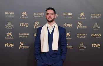 C. Tangana en su paso por la alfombra roja de los Premios Goya, que se celebró el pasado sábado en Valencia, España.