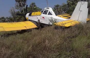 Avioneta incautada en San Pedro con un piloto sin licencia.
