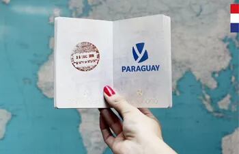 Marca Paraguay en los pasaportes.