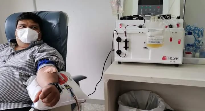 Donación de plasma convaleciente para el tratamiento de personas con COVID-19.