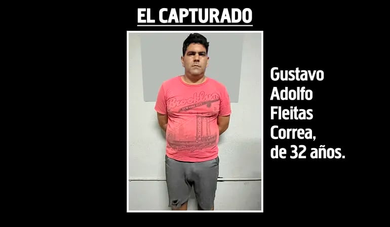 Gustavo Adolfo Fleitas Correa, capturado en Luque por el homicidio en Limpio.