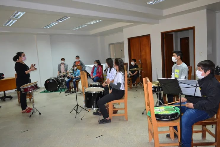 En Ha Che Valle los alumnos del proyecto Sonidos de la Tierra, desarrollado a través de la fundación Tierra Nuesta, participaron de mentoría de instrumentos de viento y de percusión.