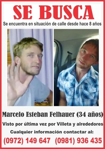 Marcelo Esteban Felhauer Eberhartdt desapareció hace ocho años, y hoy tienen pistas de que estaría en Asunción o alrededores.
