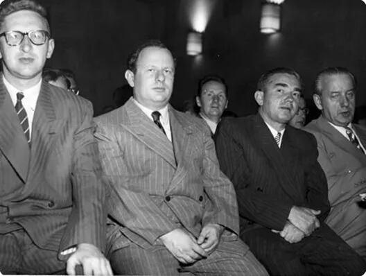 Smyslov, Boleslavsky, Kotov y Rogard (pdte. de la FIDE) en el Torneo de Candidatos 1953.