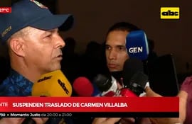 Suspenden traslado de Carmen Villalba