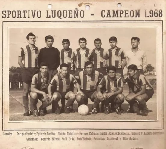 Equipo del Sportivo   Luqueño, campeón del ascenso en 1968.