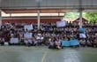 Alumnos del Colegio Nacional de Villarrica realizaron una sentata como medida de protesta en contra de la Gobernación de Guairá.