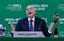 Gianni Infantino, durante el Congreso de la FIFA.