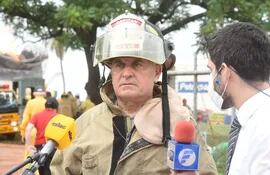 Rubén Valdez, capitán del Cuerpo de Bomberos Voluntarios del Paraguay.