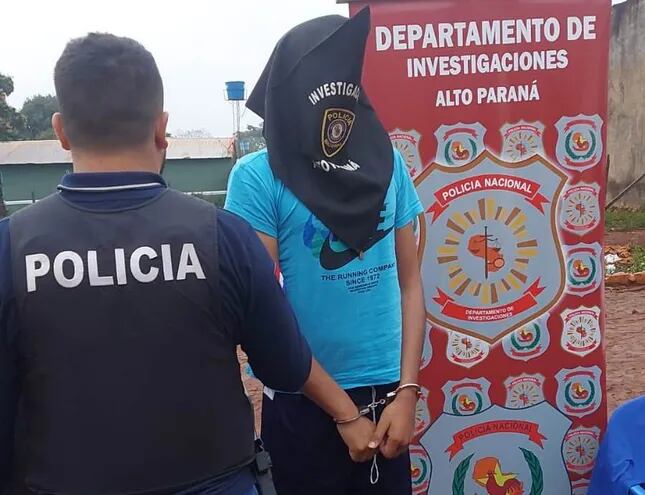 Lorenzo Cristaldo Ríos fue detenido esta mañana durante un allanamiento en el km 11 de Ciudad del Este.