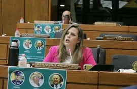 La diputada Kattya González planteó el debate sobre el "poliamor" ante el pleno de Diputados.