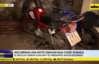 Recuperan una moto denunciada como robada