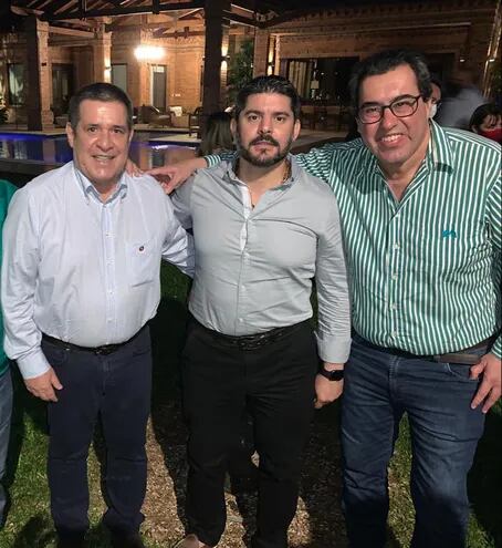 Horacio Cartes, Oscar "Nenecho" Rodríguez y "Pachi" Cesar Velilla.